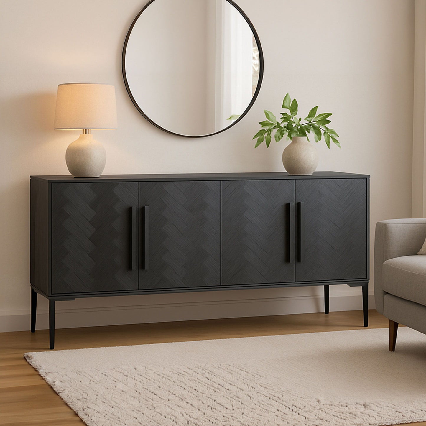 Fishbone - Sideboard - Black