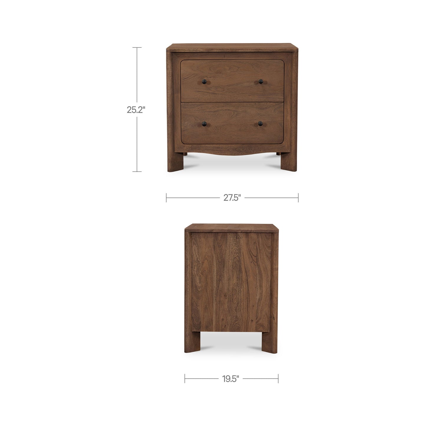 Mabel - Nightstand - Dark Brown