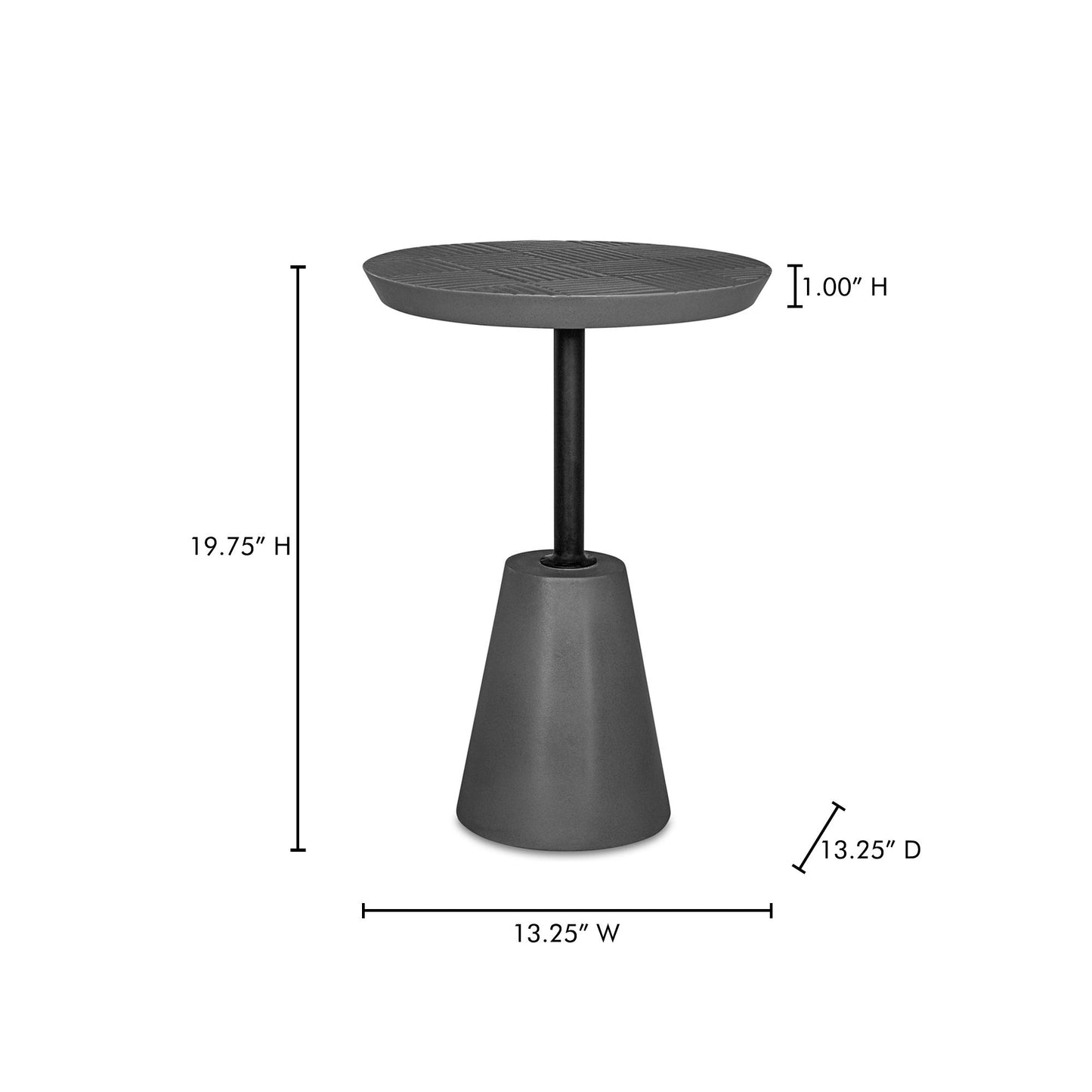 Foundation - Outdoor Accent Table - Gray