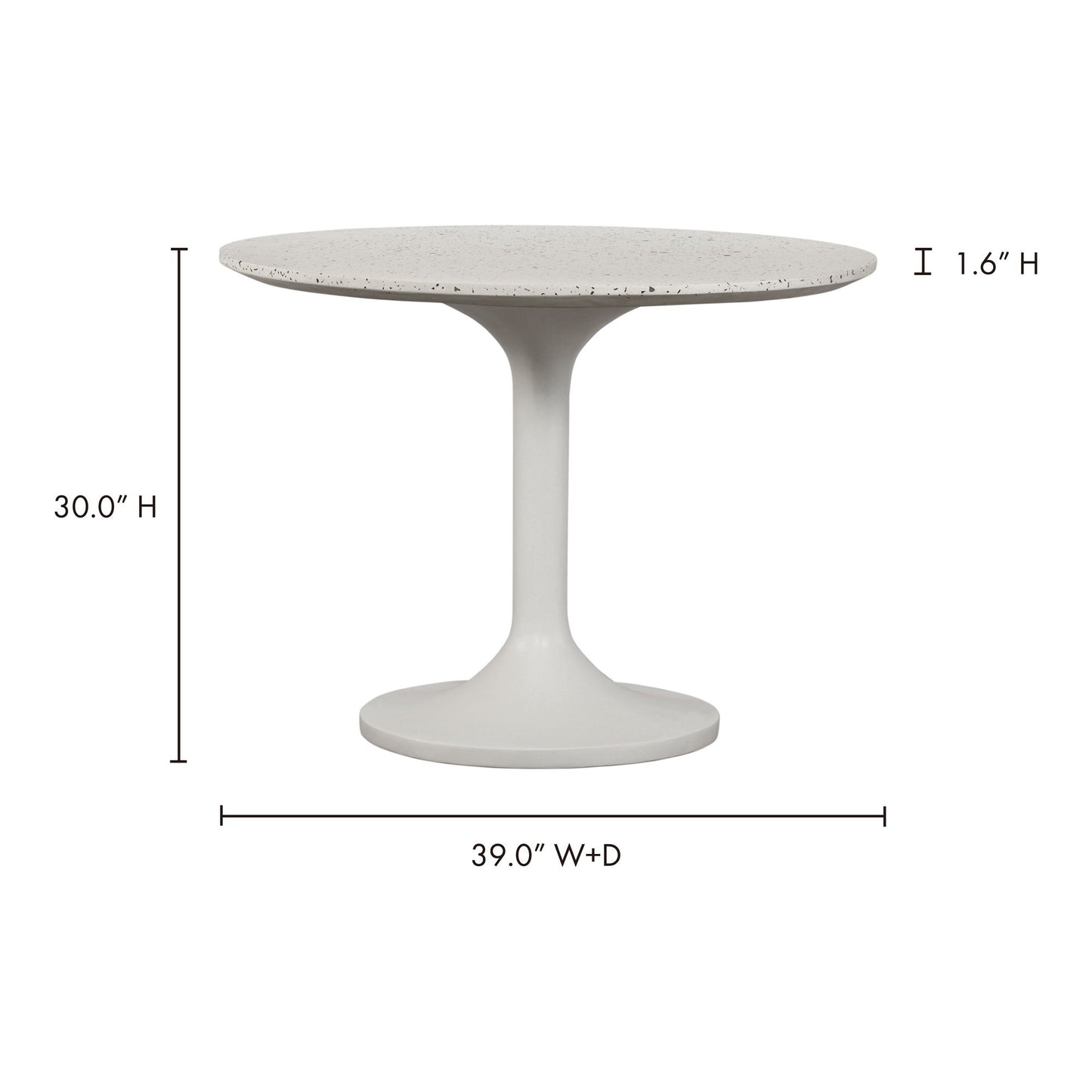 Tuli - Cafe Table - Pearl Silver
