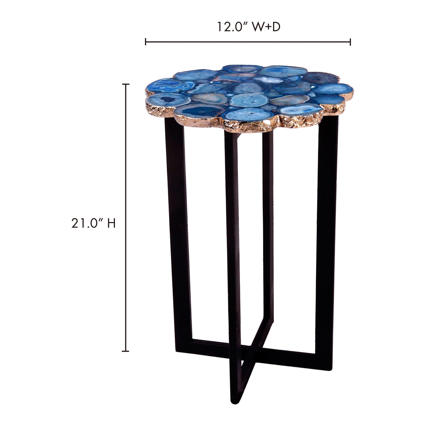 Azul - Agate Accent Table - Blue