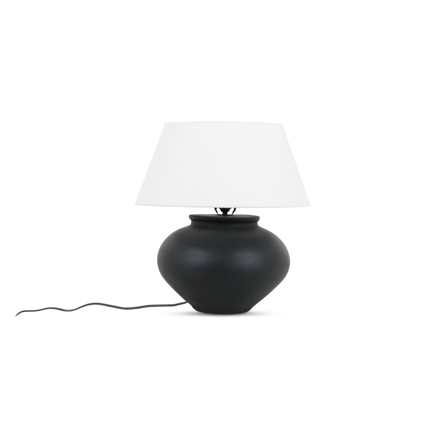 Olia - Table Lamp - Dark Brown / White