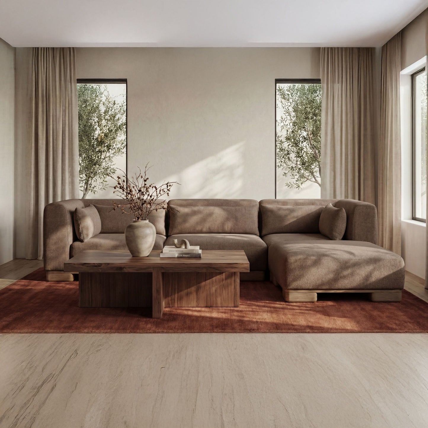 June - Slipper Chair - Dark Brown