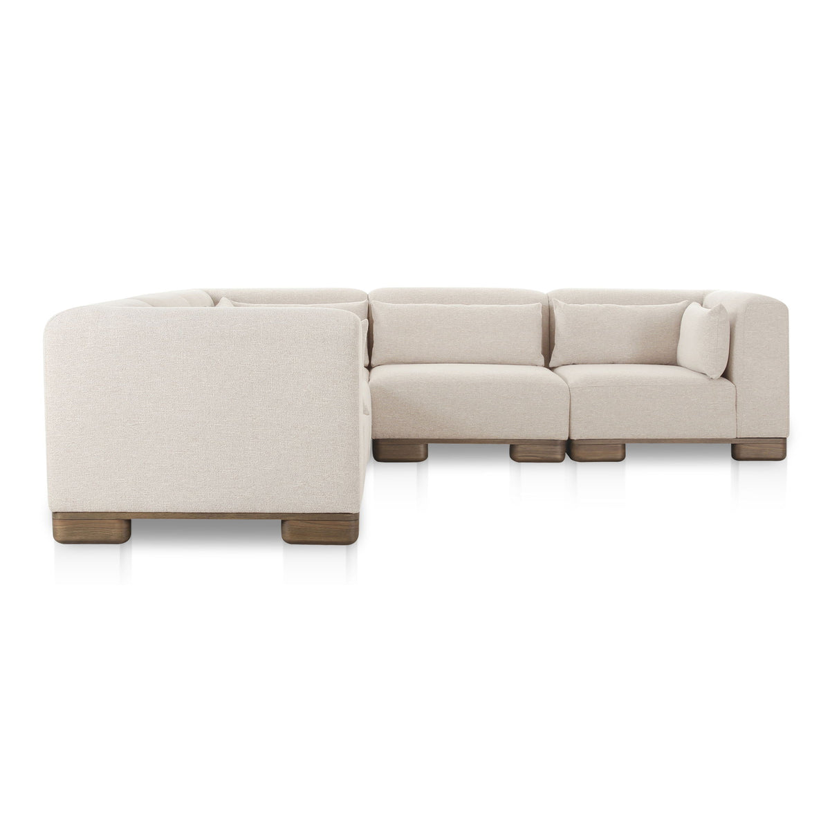 June - Classic L-Shaped Modular Sectional - Oatmeal