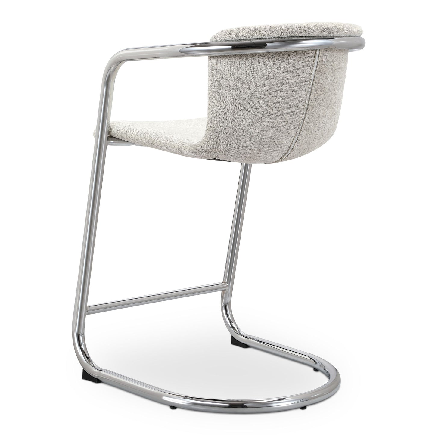Freeman - Chrome Frame Counter Stool (Set of 2) - Blended Cream