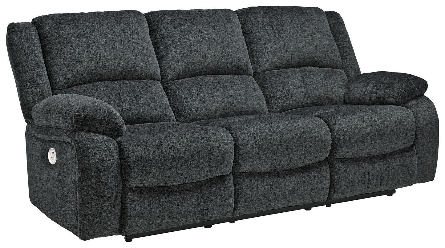 Draycoll - Slate - Reclining Power Sofa - Fabric