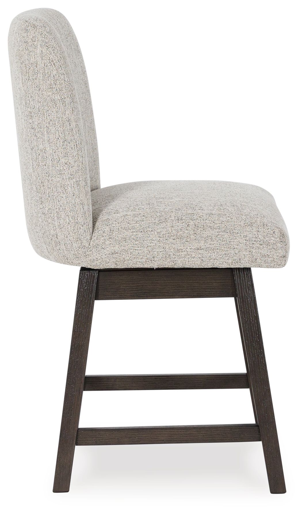 Burkhaus - Beige / Dark Brown - Upholstered Swivel Barstool (Set of 2)