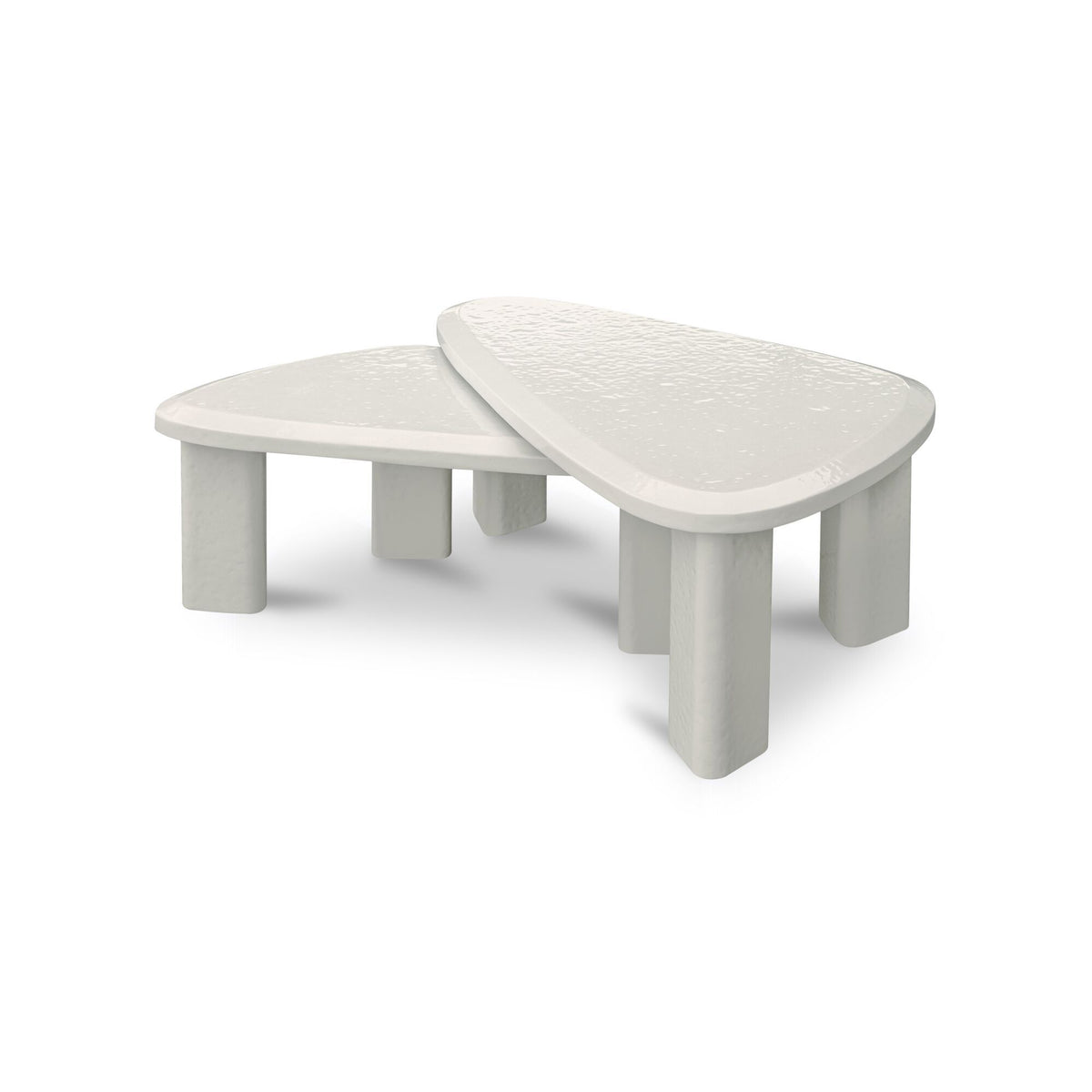 Sophie - Outdoor Nesting Table Set - Cream Lacquer / Beige