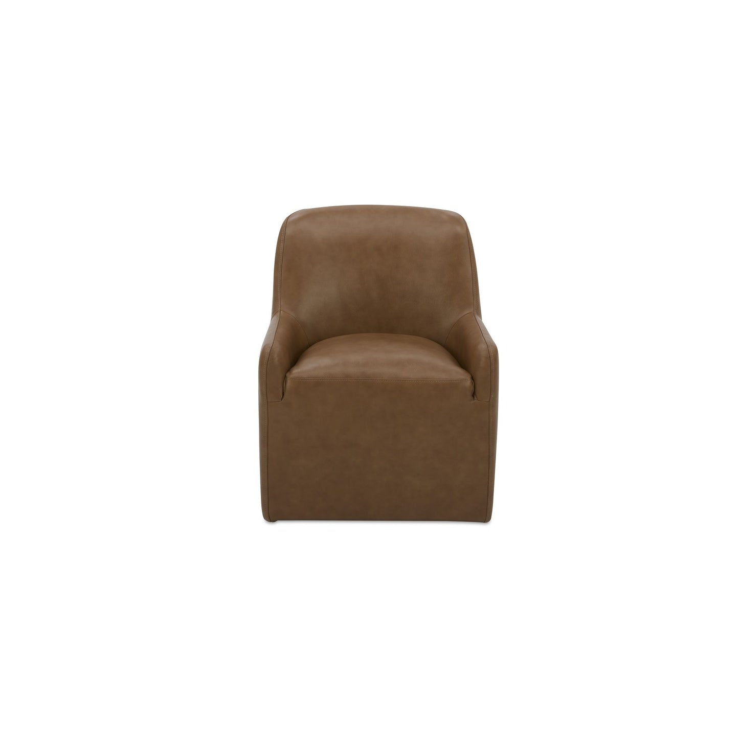 Maisie - Rolling Dining Chair Leather - Tan