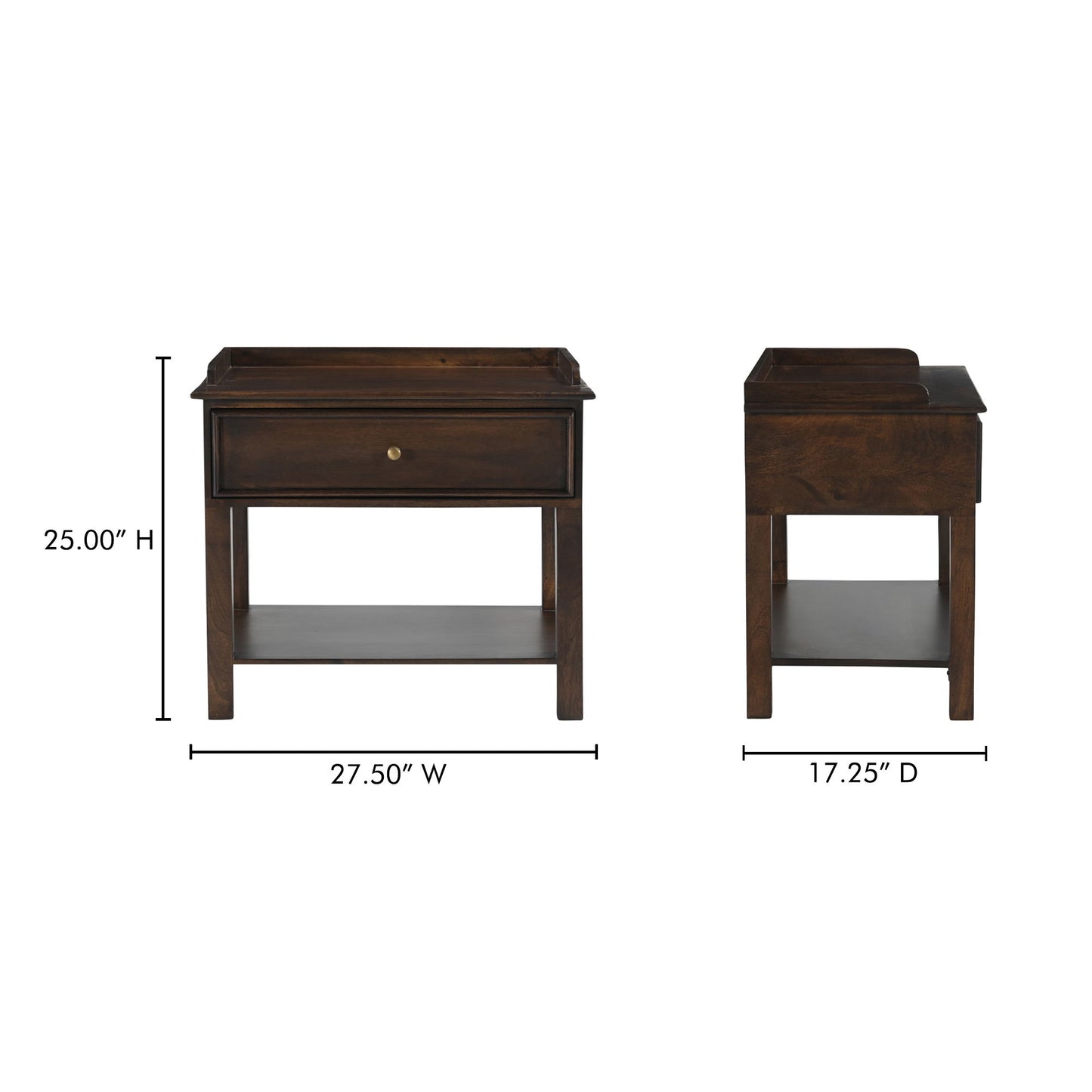 Maeve - Nightstand - Dark Brown