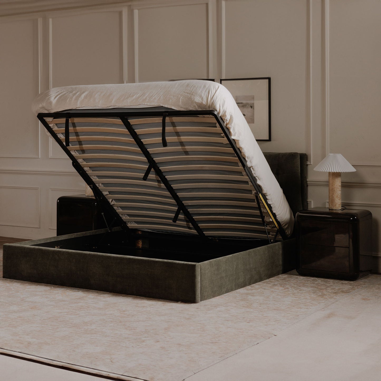 Sebastion - King Storage Bed - Green