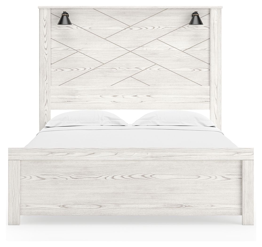 Gerridan - Panel Bed With Sconces