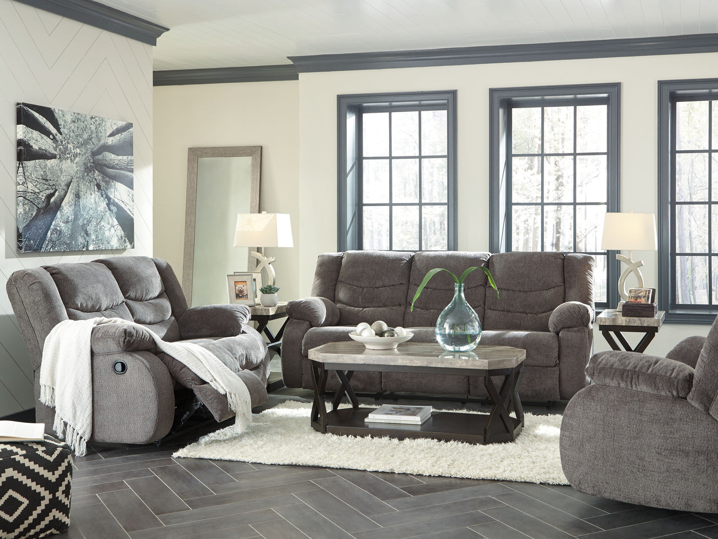 Tulen - Dark Gray - Reclining Sofa