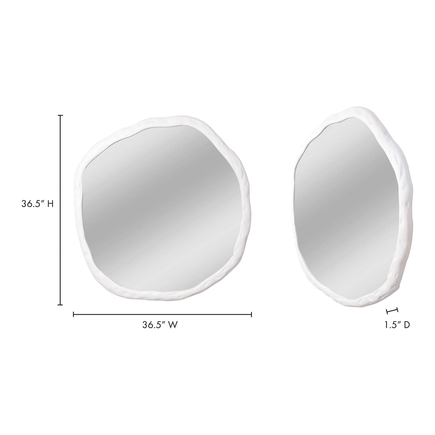 Foundry - Large Mirror - Pearl Silver