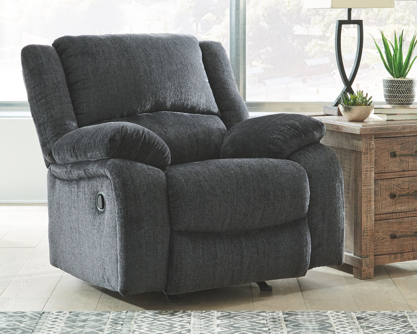 Draycoll - Slate - Rocker Recliner - Fabric