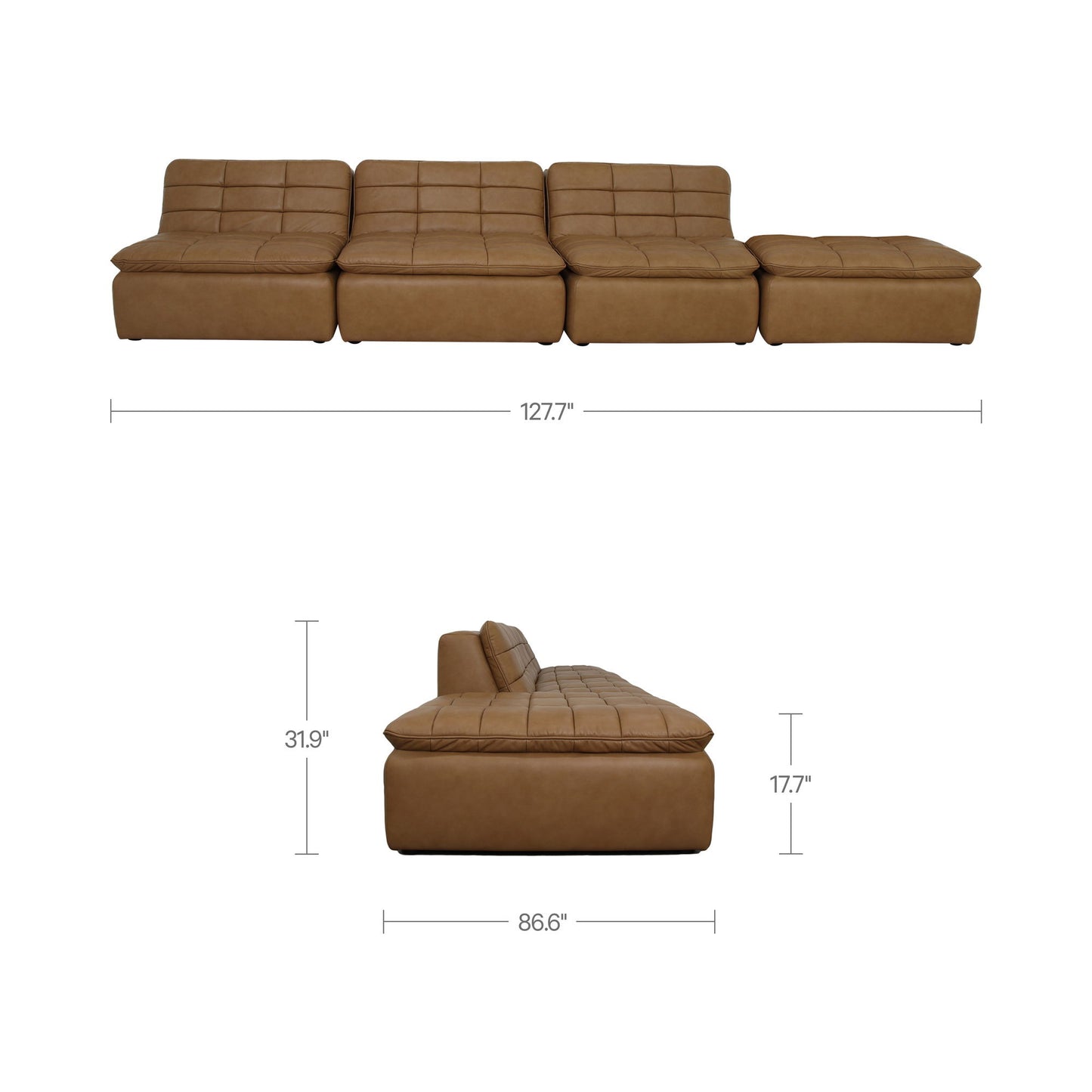Lino - Lounge Modular Sectional - Tan