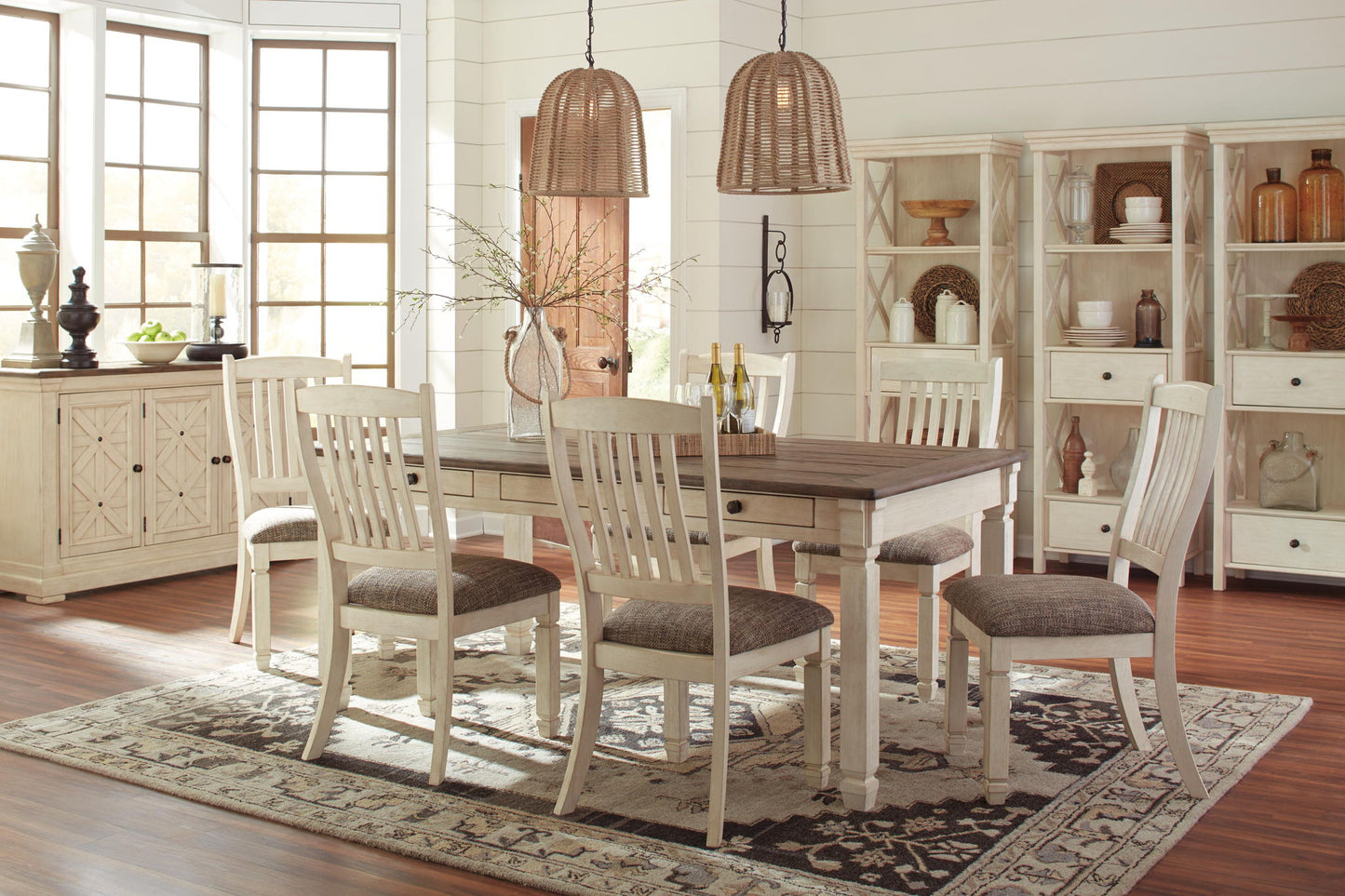 Bolanburg - Brown / Beige - Dining Uph Side Chair Rake Back