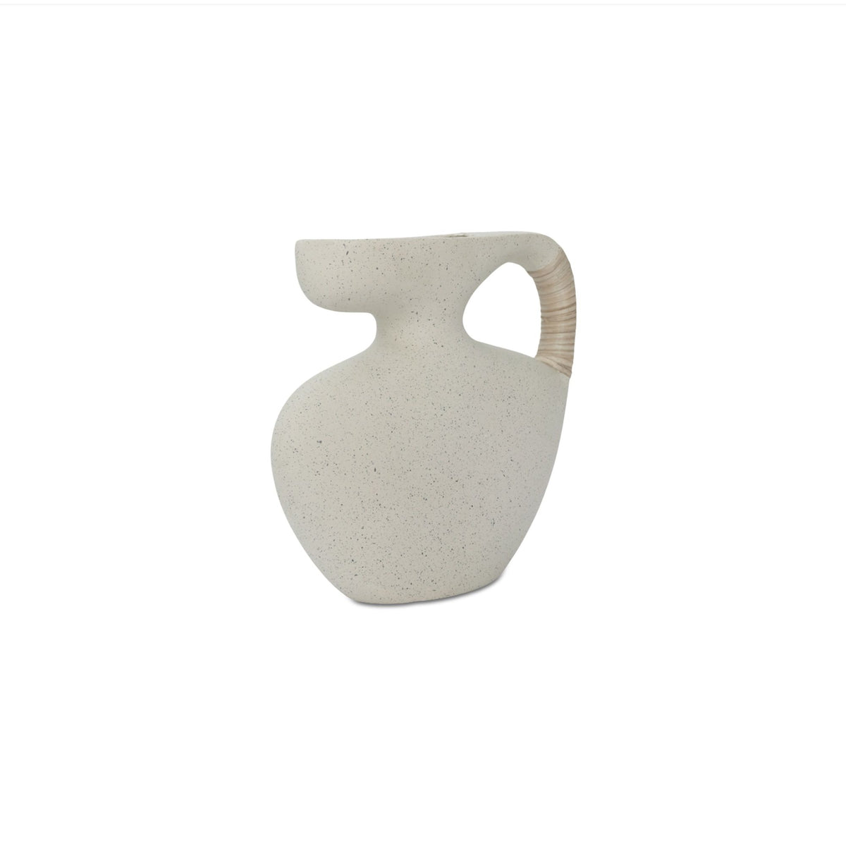 Vila - 9.5" Sculptural Vessel - Cream / White