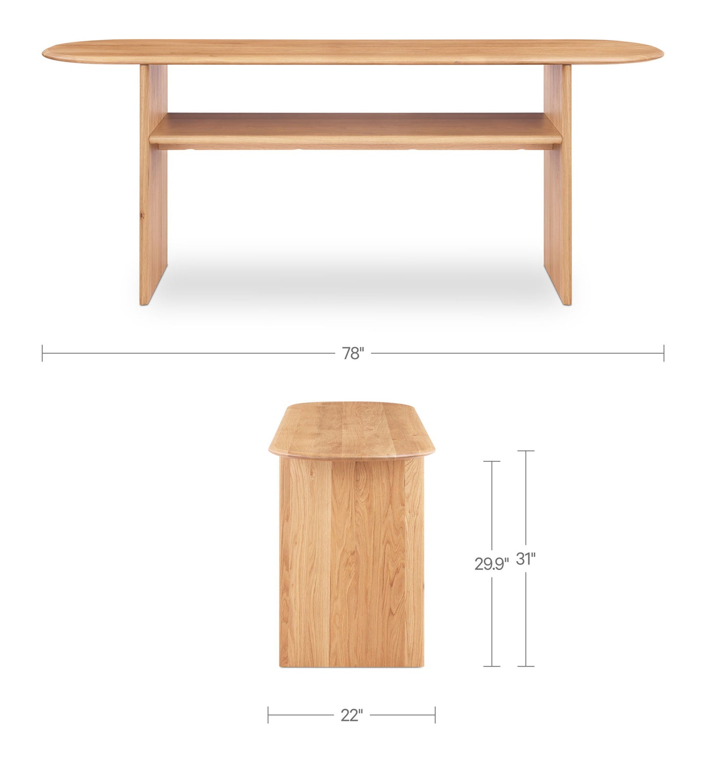 Ruby - Console Table - Natural