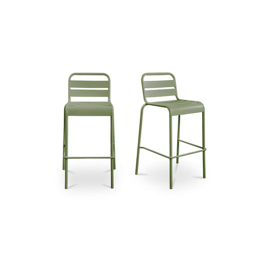 Kade - Outdoor Bar Stool (Set of 2) - Green