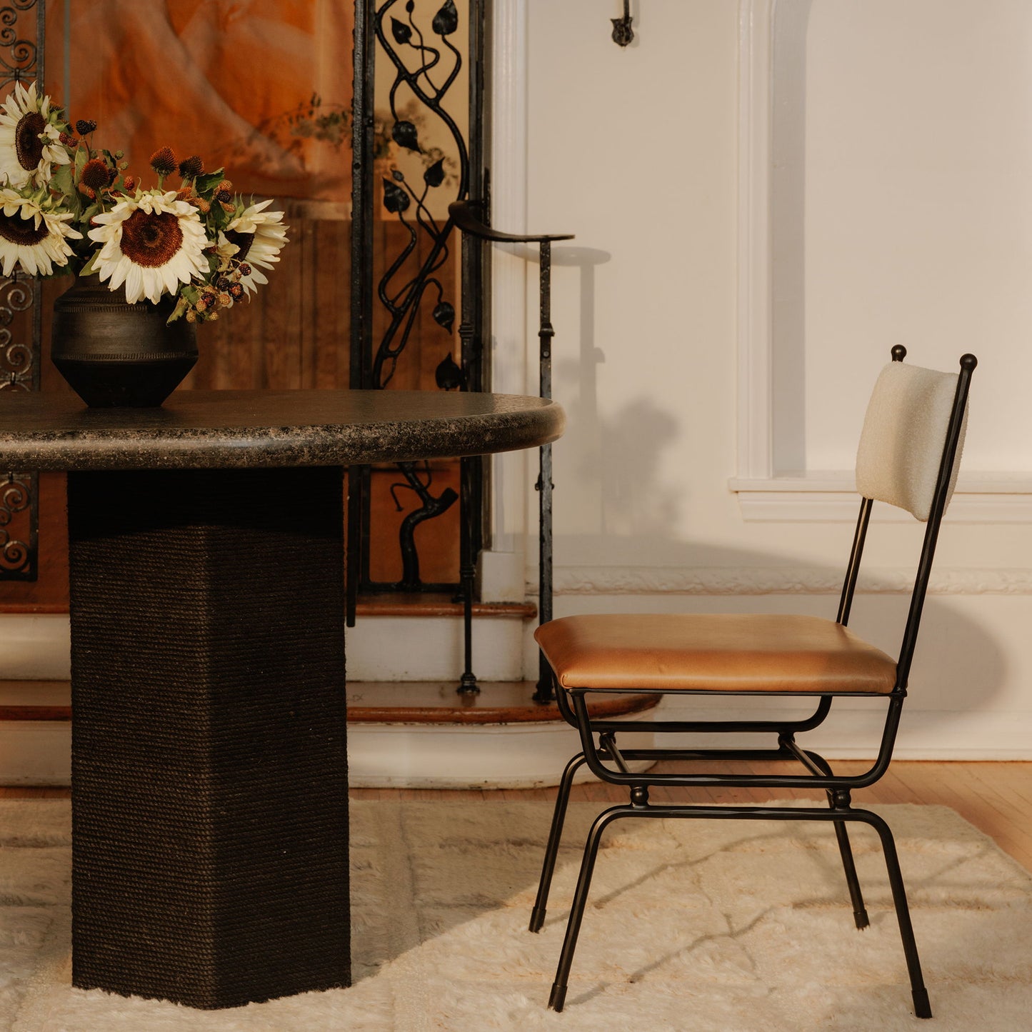 Posta - Dining Chair - Brown / Beige