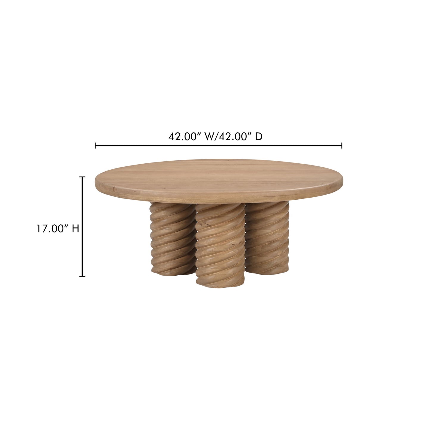 Treccia - Round Coffee Table - Oak