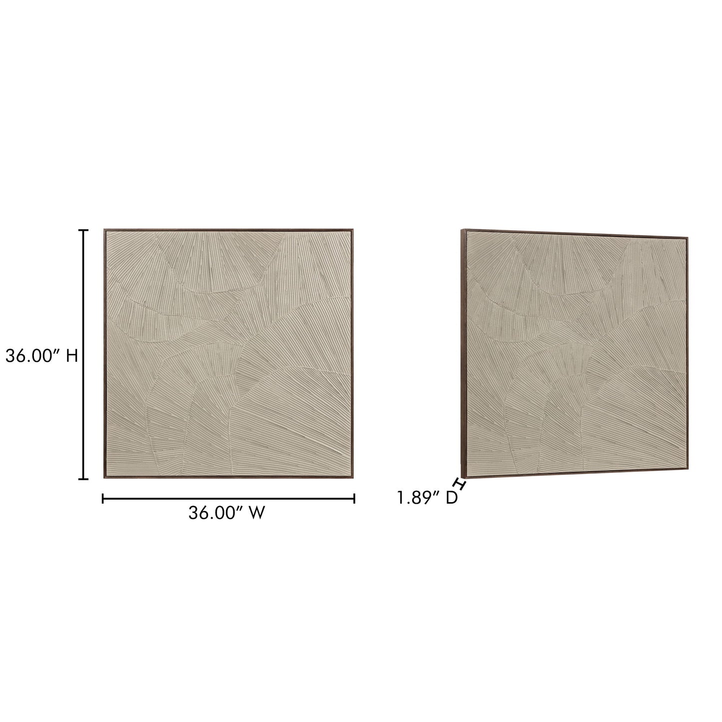 Flutter - Framed Painting - Cool Beige