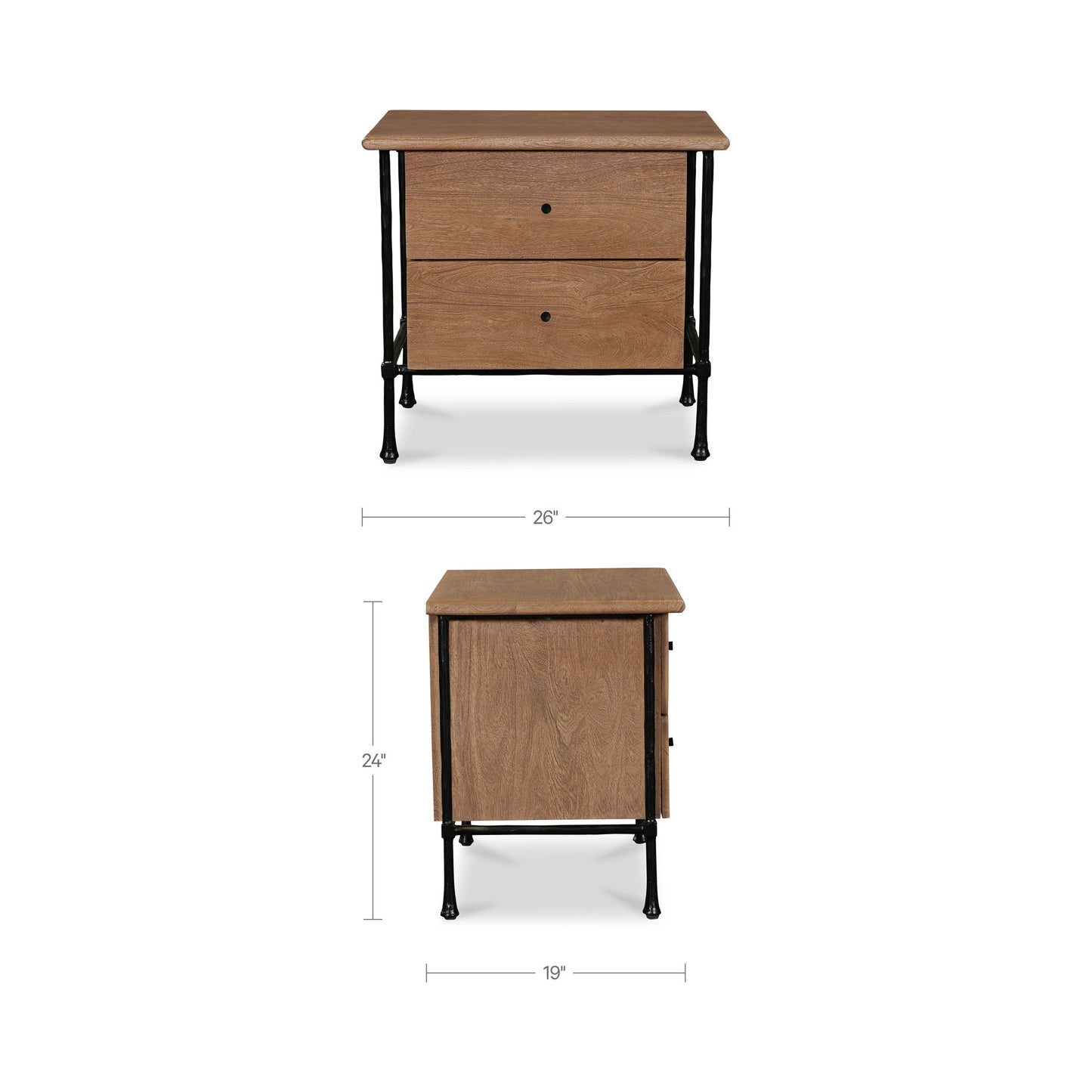 Rene - Accent Nightstand - Light Brown