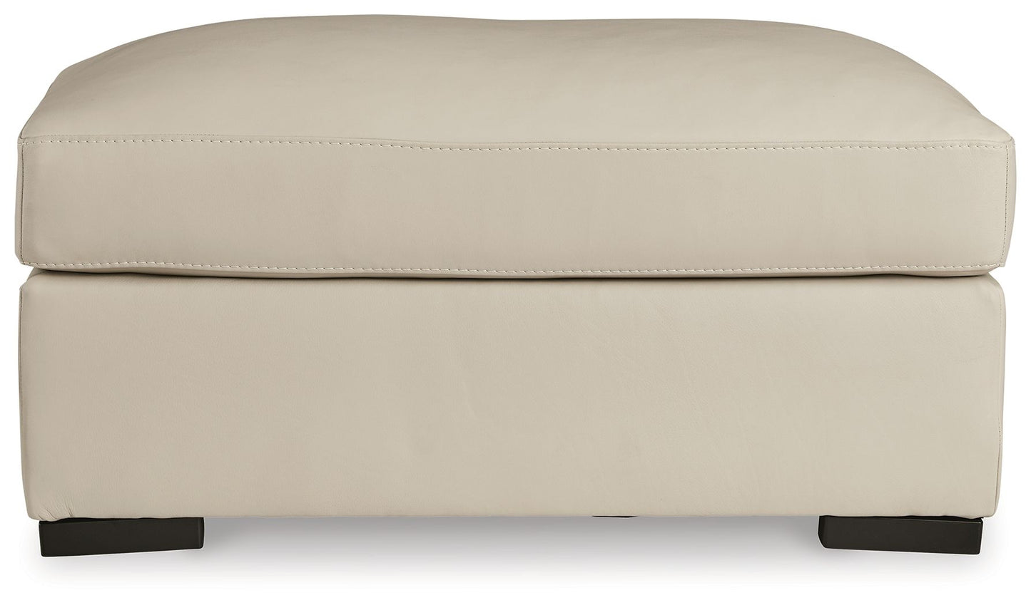 Treasure Trove - Ottoman - Leather Match - Almond