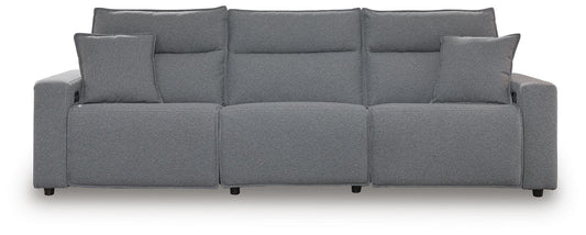 Modmax II - 3-Piece Power Reclining Sectional - Salt And Pepper - Next-Gen Nuvella