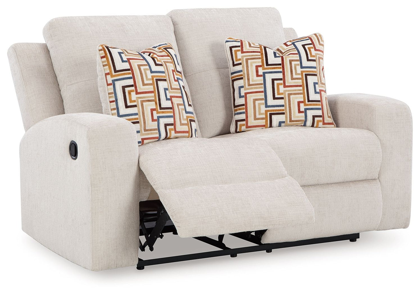 Danum - Stone - Reclining Loveseat - Fabric