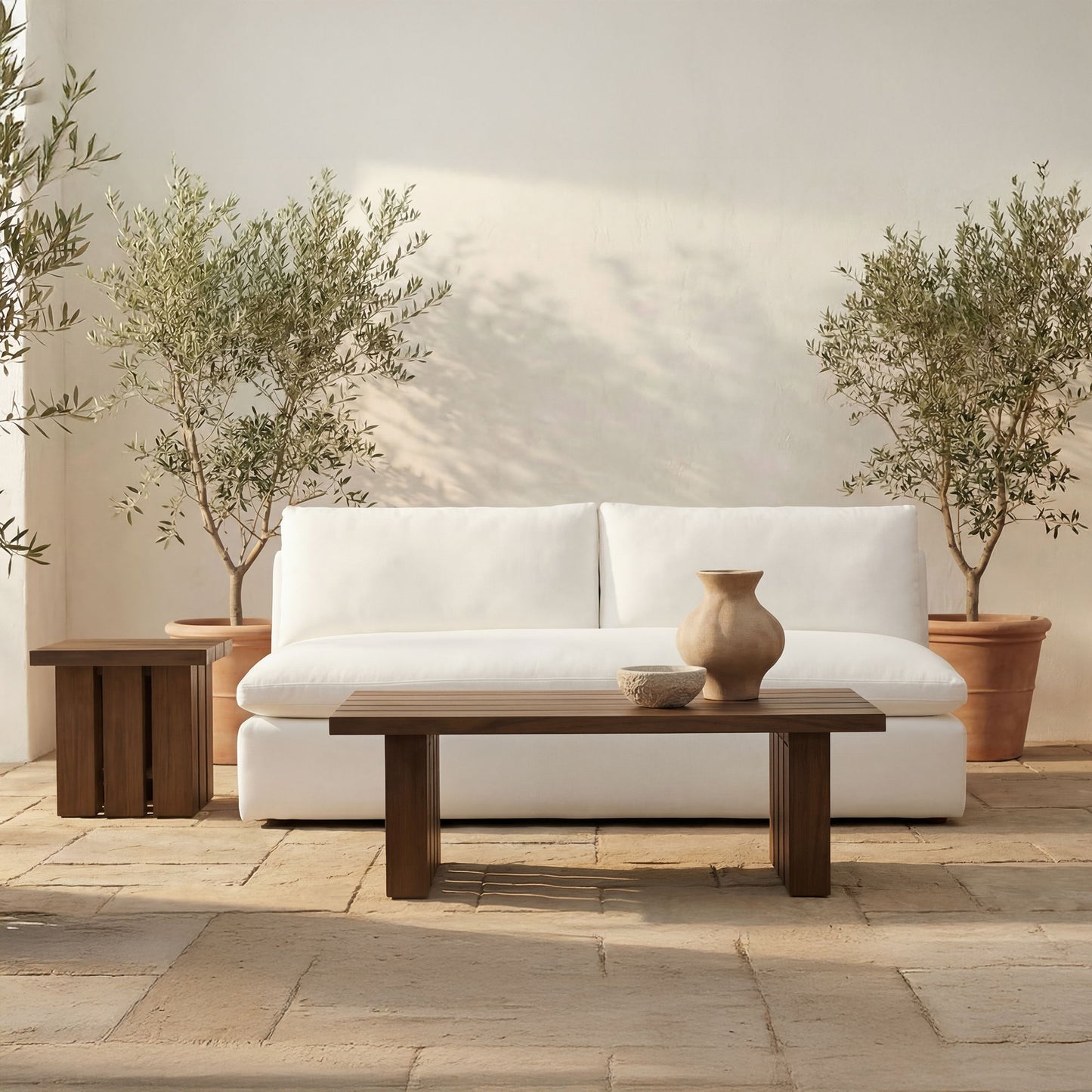 Denby - Outdoor Side Table - Brown