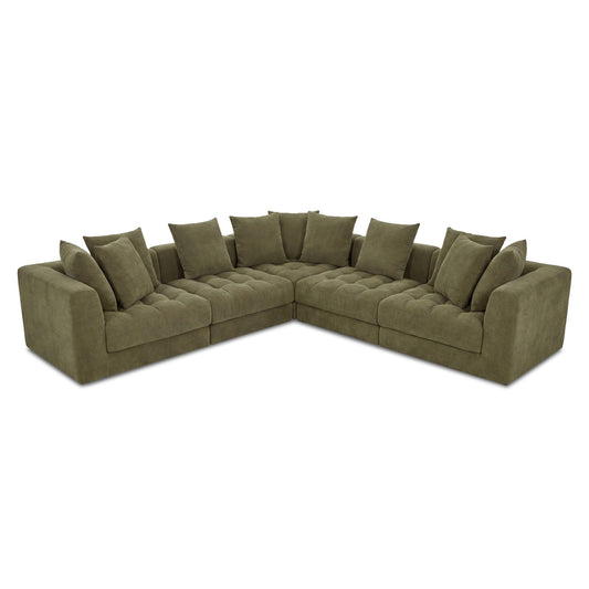Davie - Classic L Modular Sectional - Olive