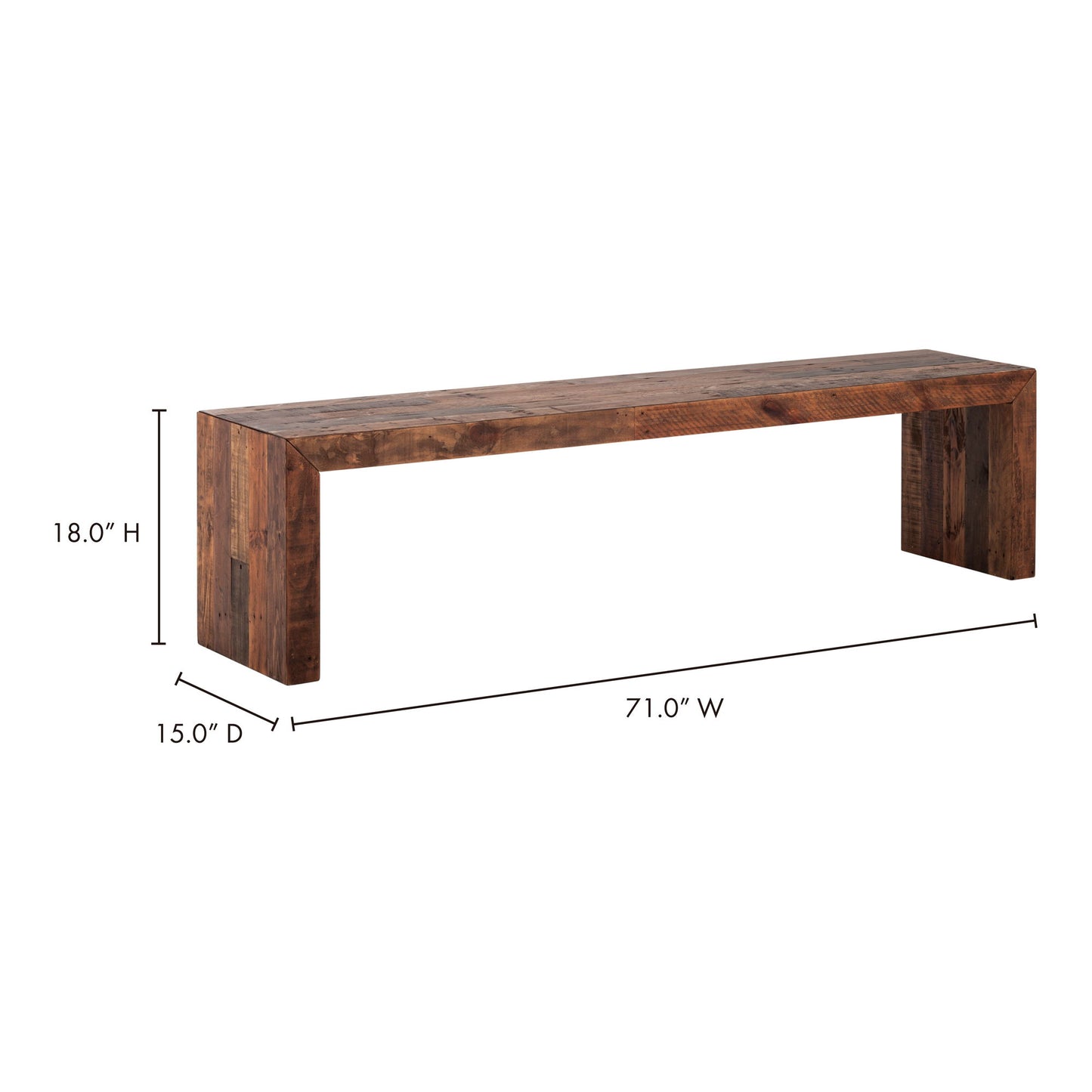 Vintage - Large Bench - Light Brown