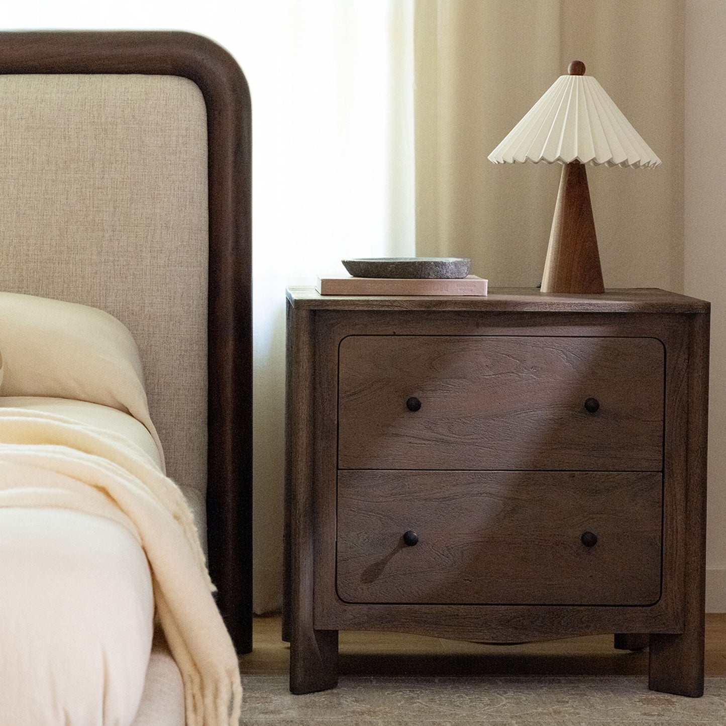 Mabel - Nightstand - Dark Brown