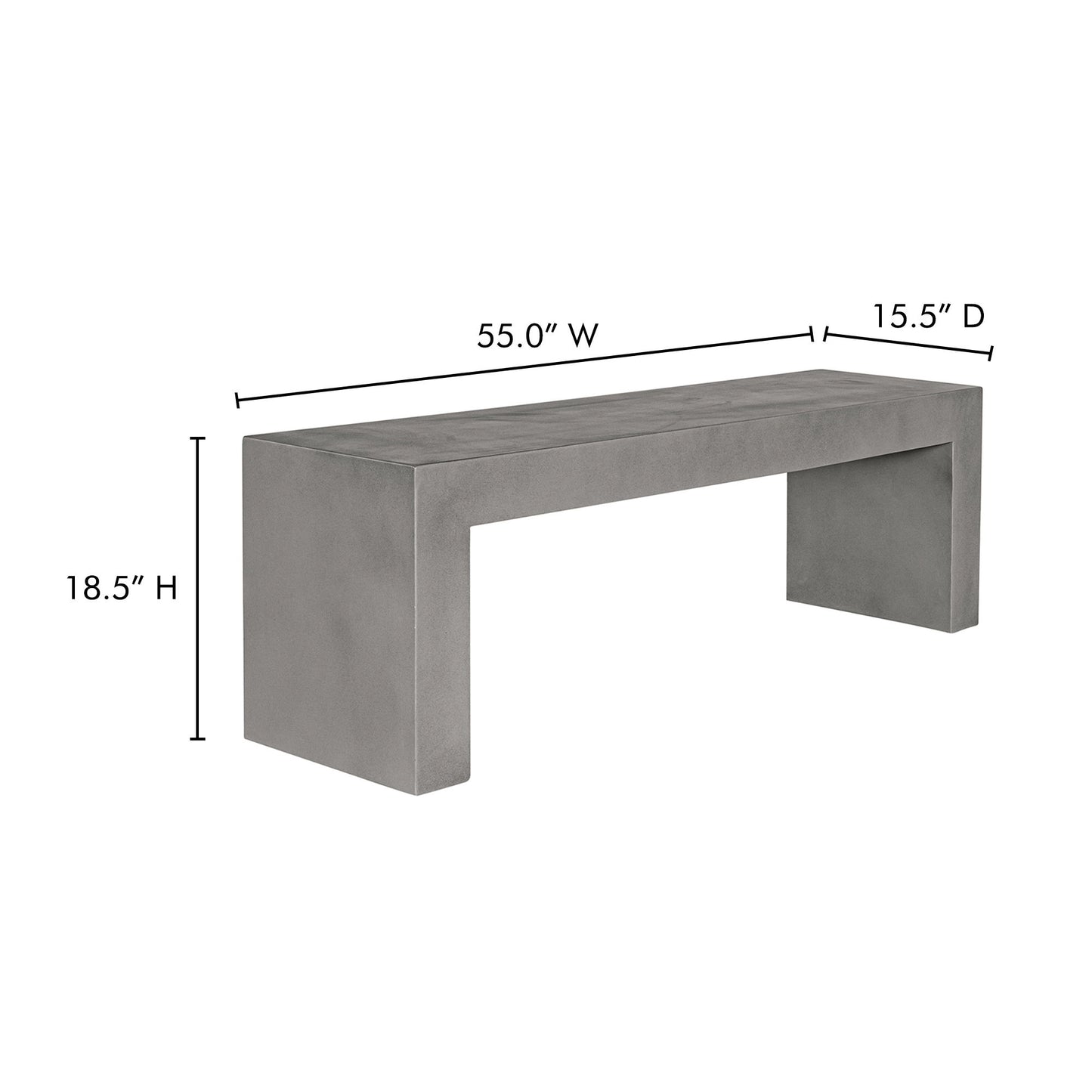 Lazarus - Outdoor Bench - Gray