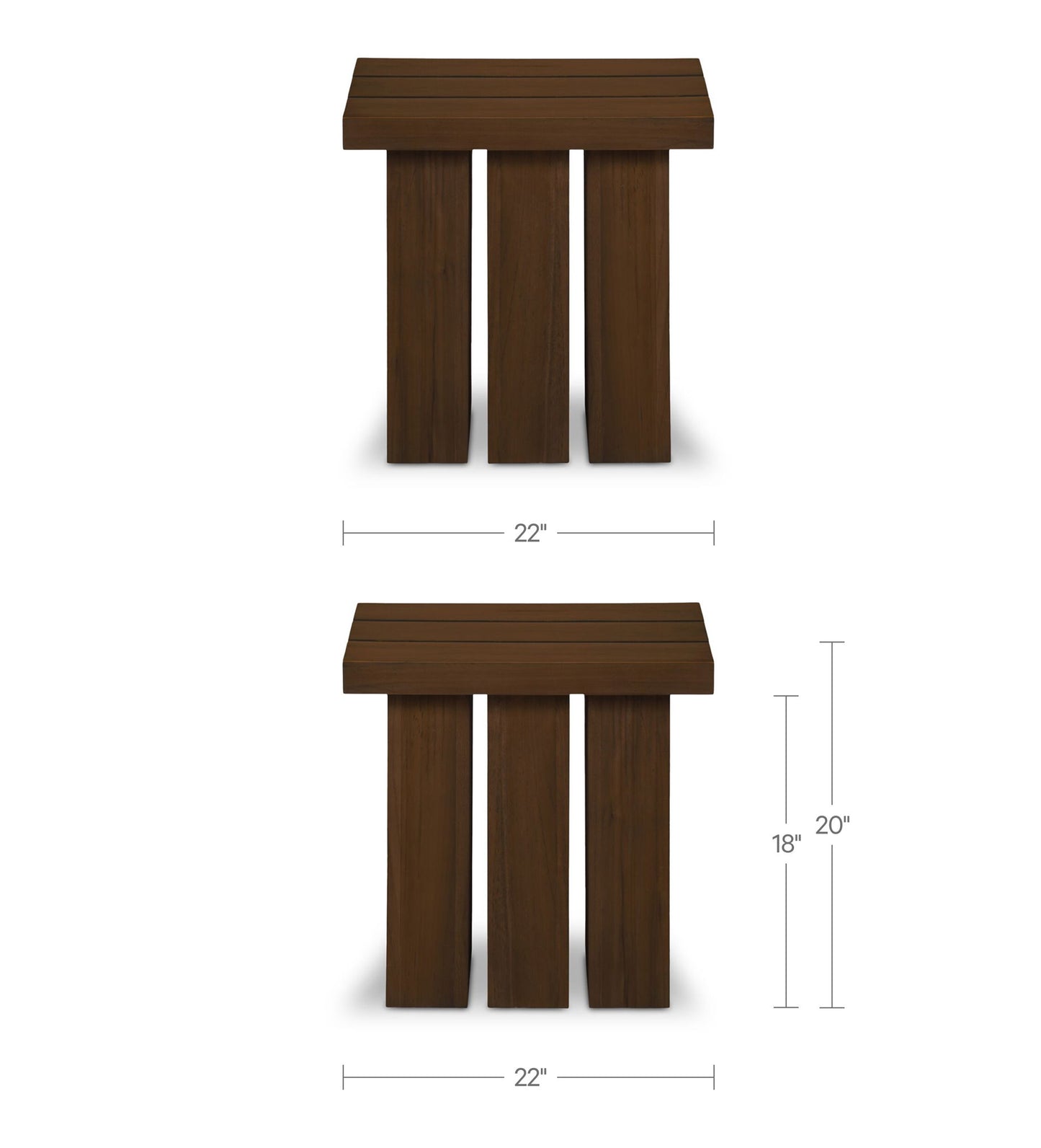 Denby - Outdoor Side Table - Brown