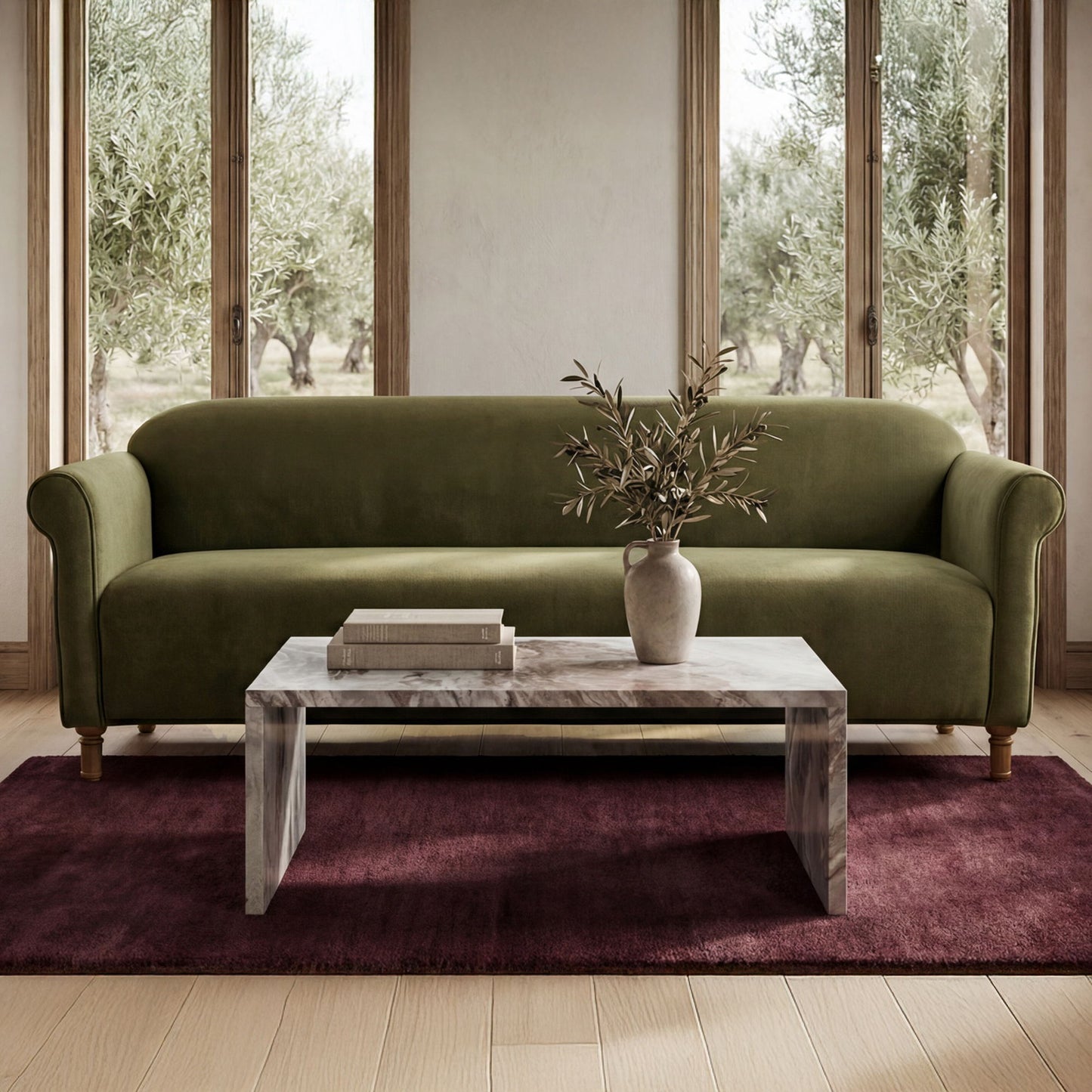 Rosa - Coffee Table Torrento Marble - Brown / Beige