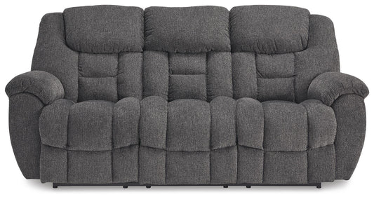 Foreside - Reclining Sofa - Charcoal - Next-Gen Nuvella