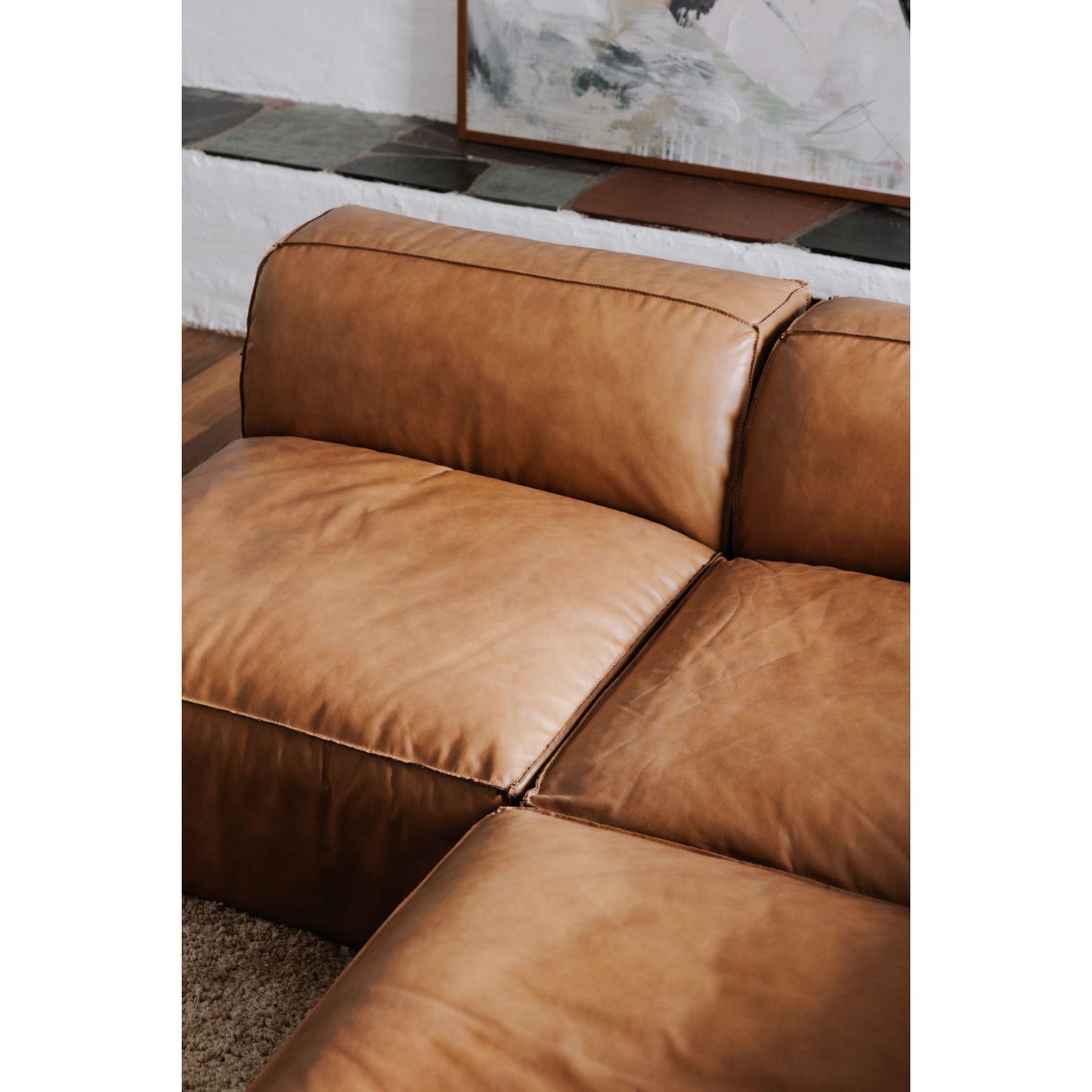 Form - Leather Ottoman - Sonoran Tan