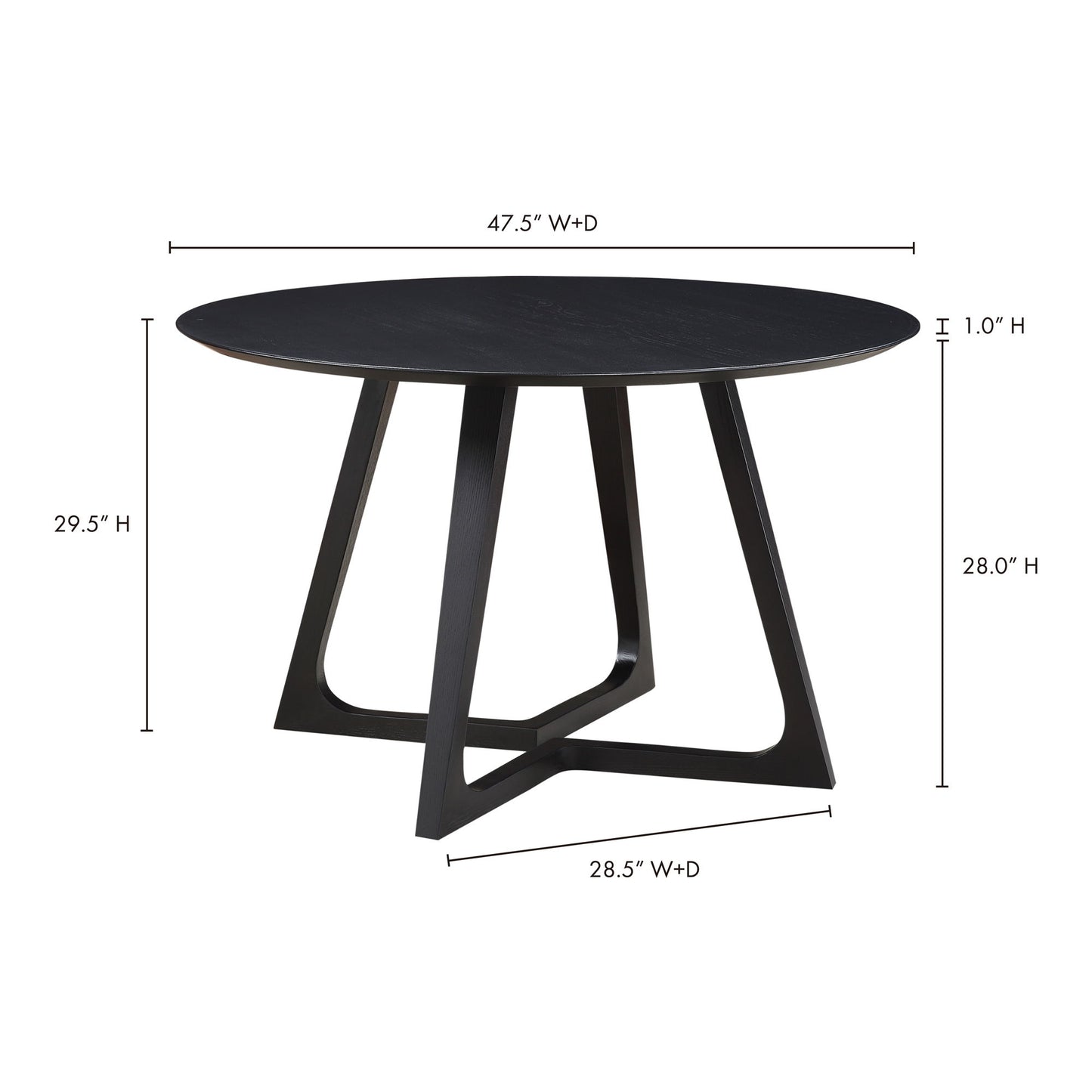 Godenza - Dining Table - Black Ash