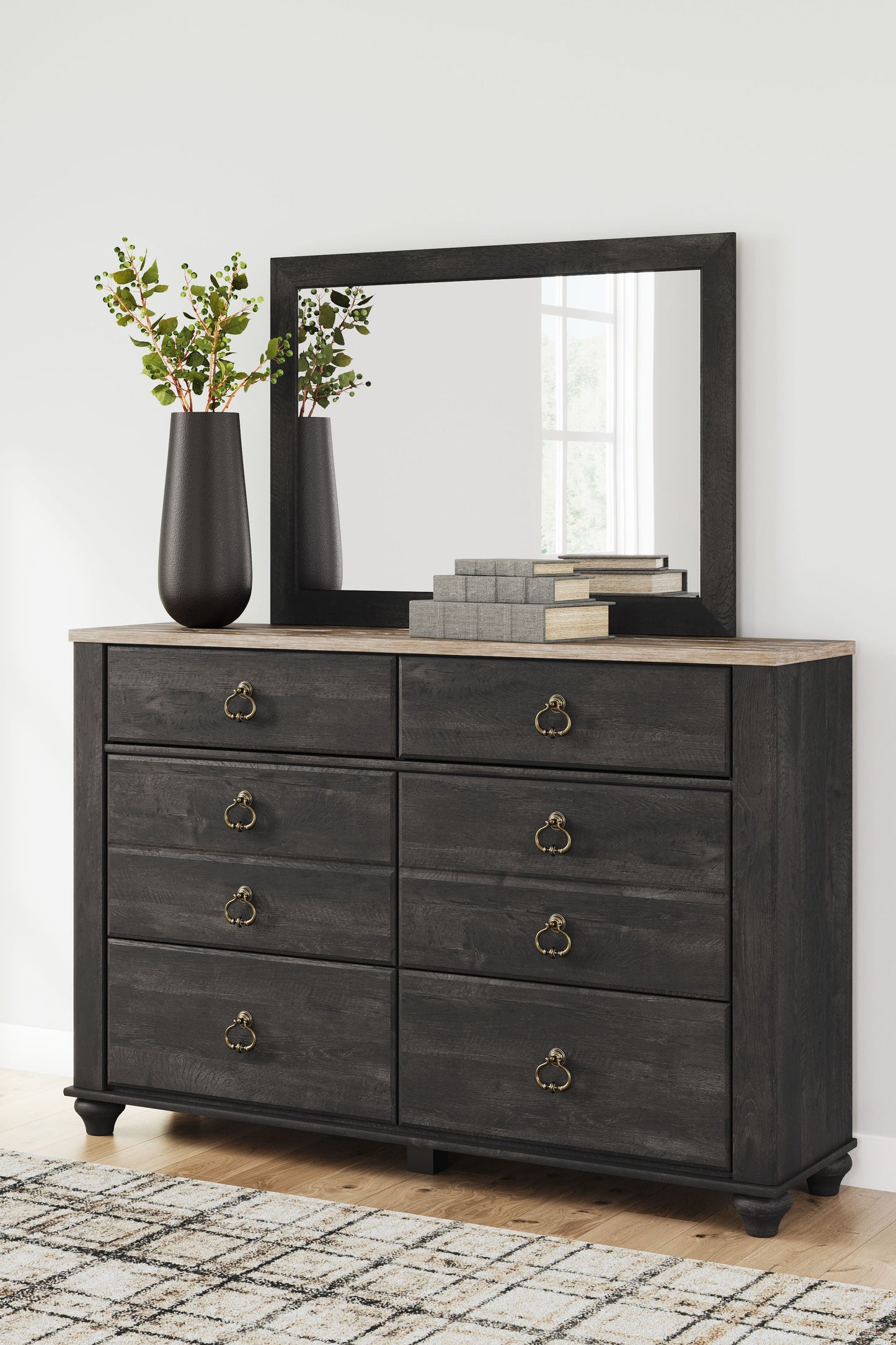 Nanforth - Two-tone - Dresser And Mirror