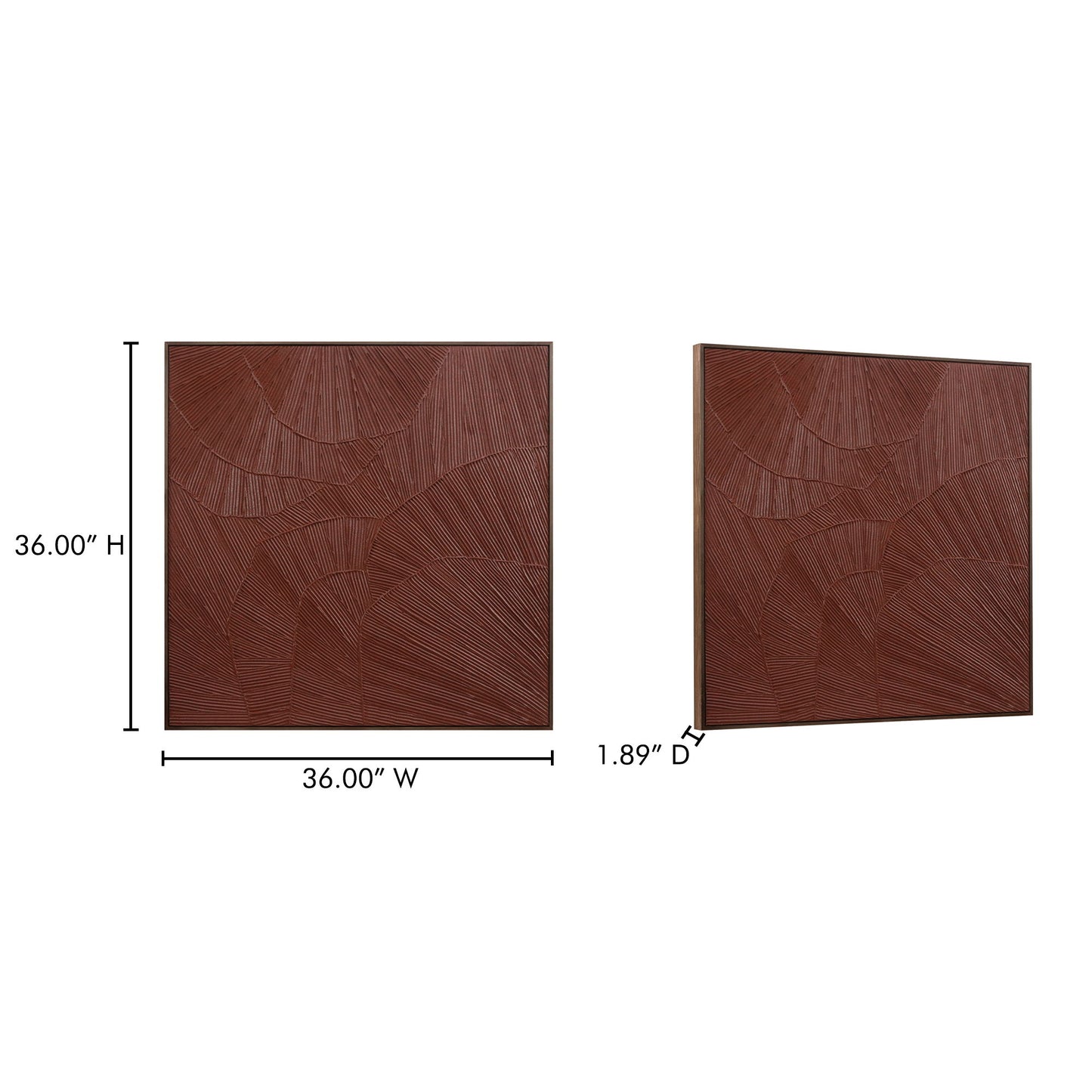 Flutter - Framed Painting - Maroon