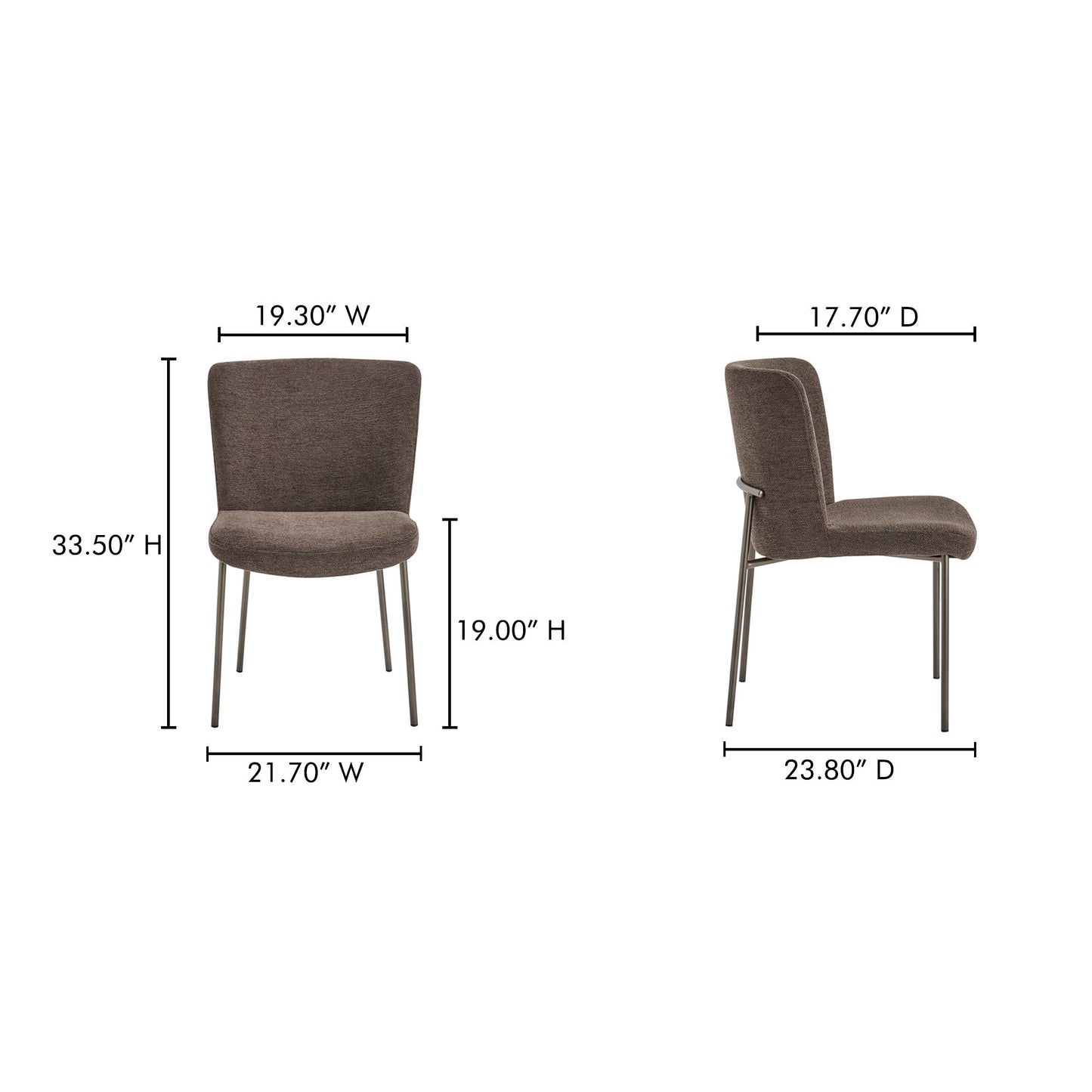 Early - Dining Chair (Set of 2) - Dark Brown