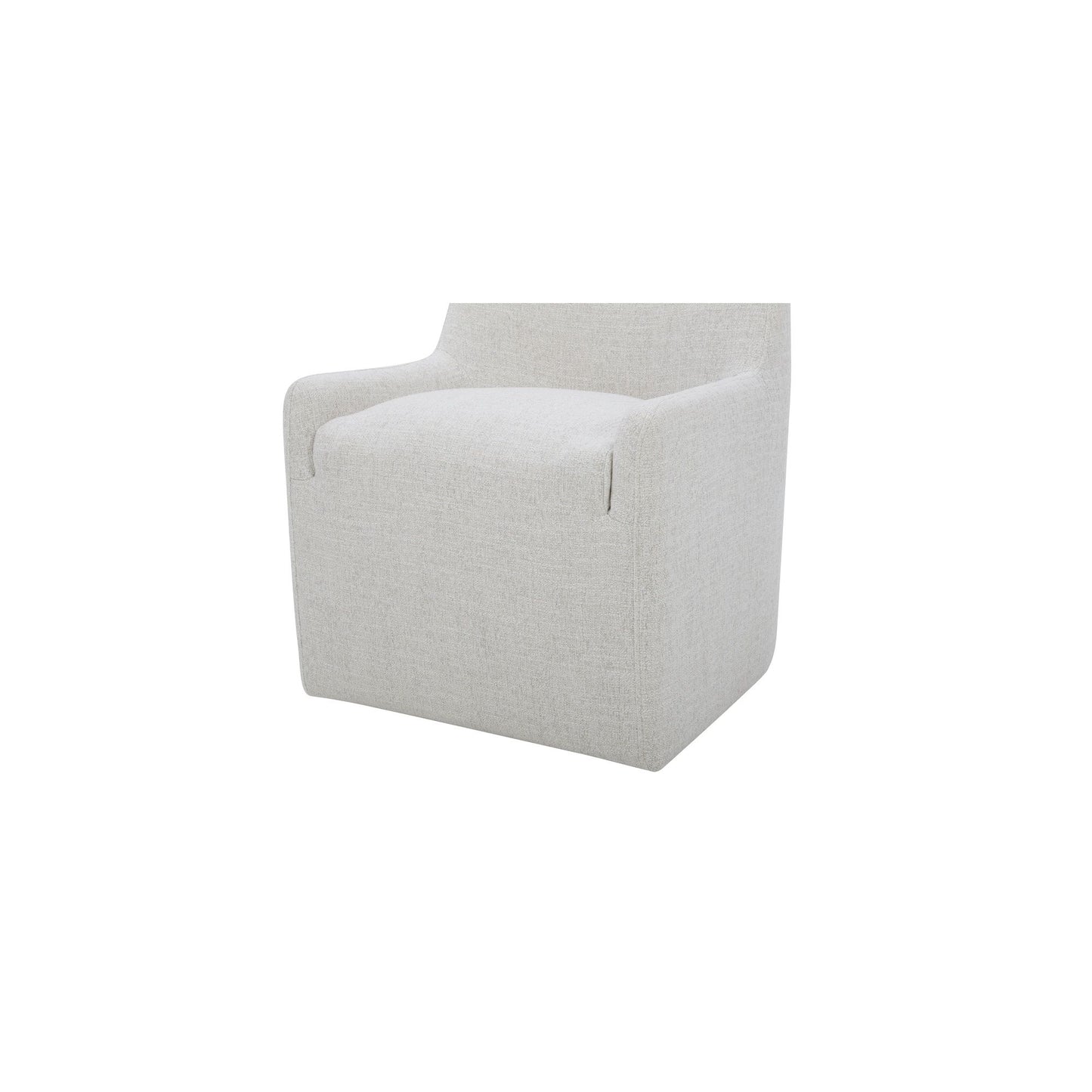 Maisie - Rolling Dining Chair - Flecked Oat / Beige