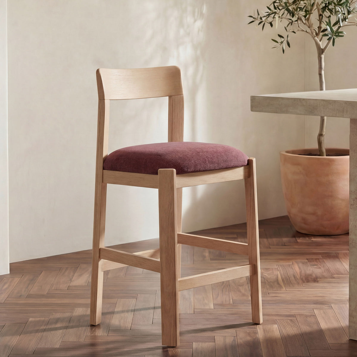 Oli - Counter Stool - Berry / Purple