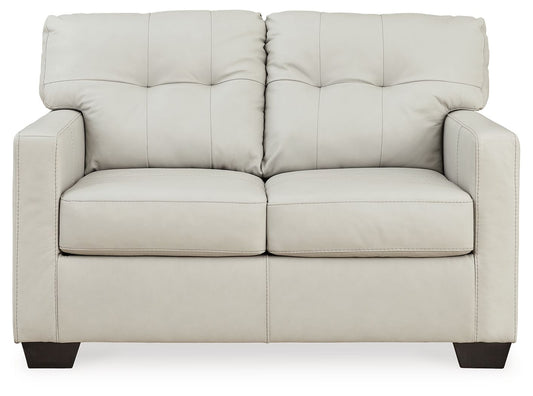 Belziani - Coconut - Loveseat - Leather Match