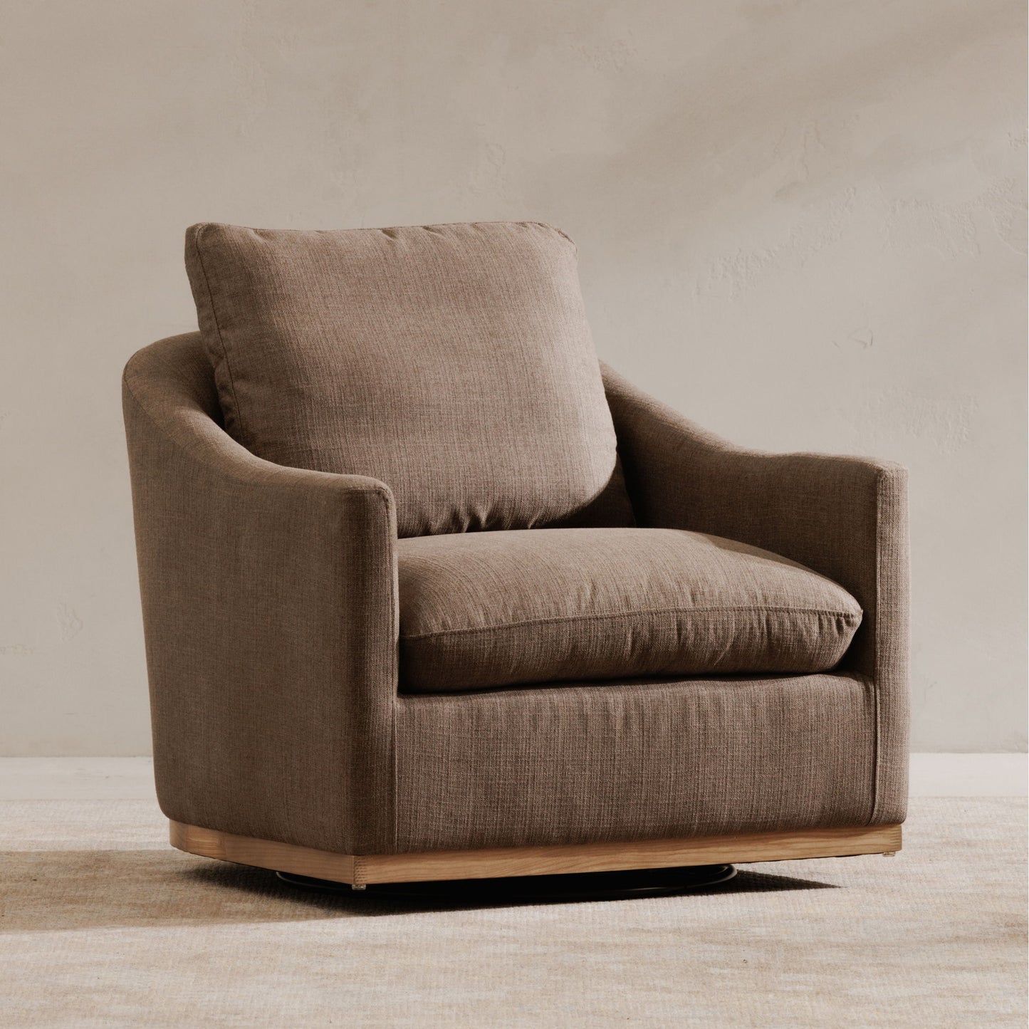 Linden - Swivel Chair - Soft Taupe / Tan