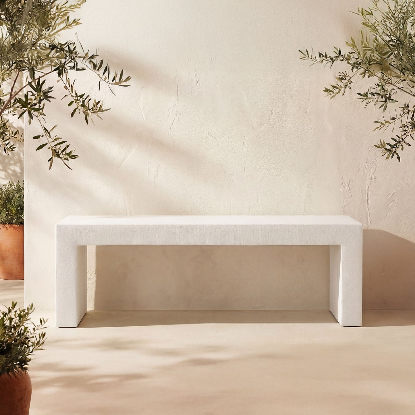 Lazarus - Outdoor Bench - White