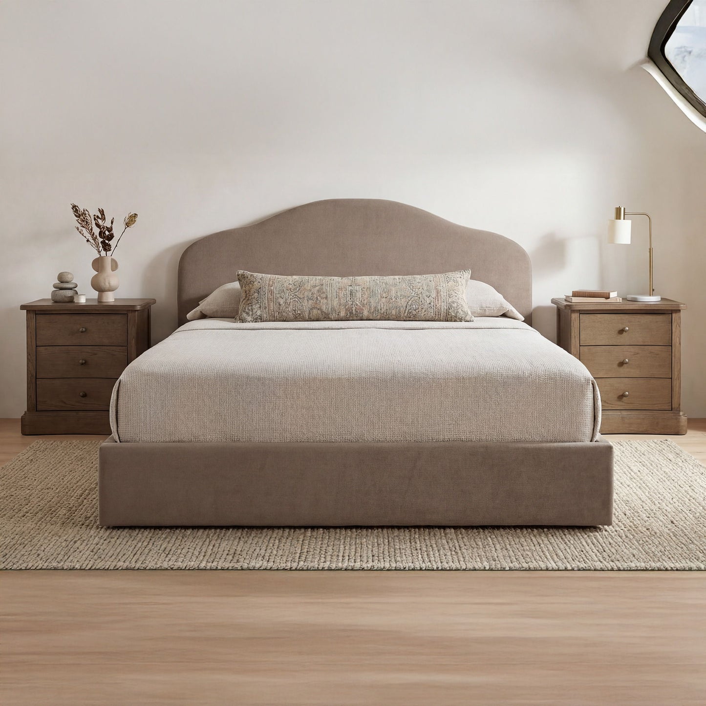 Maggie - Queen Storage Bed - Taupe